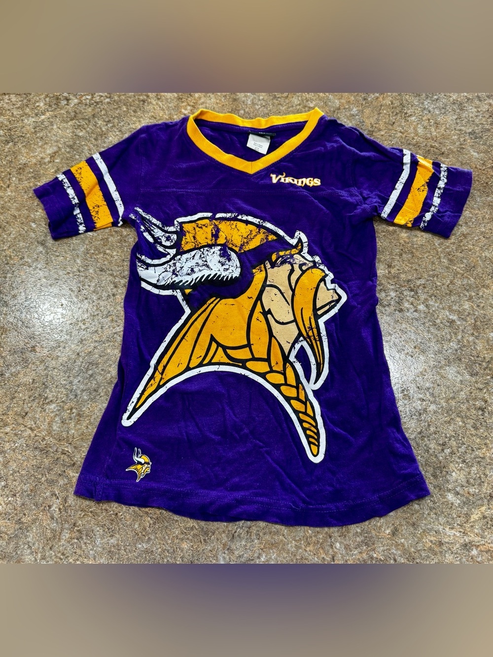 Minnesota Vikings Adrian Peterson #28 Girls Jersey Tee Size S 7/8 NFL